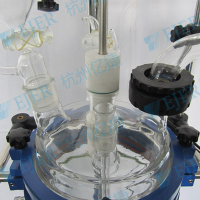 30L双层玻璃反应器夹套加热反应釜实验室中试化工厂制药厂